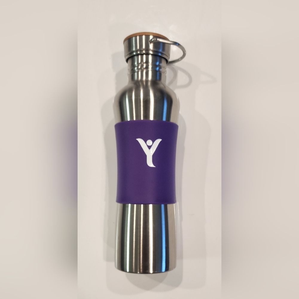 DYLN Purple Living Water Bottle 24.5 oz Insulation Stainless Bamboo Lid